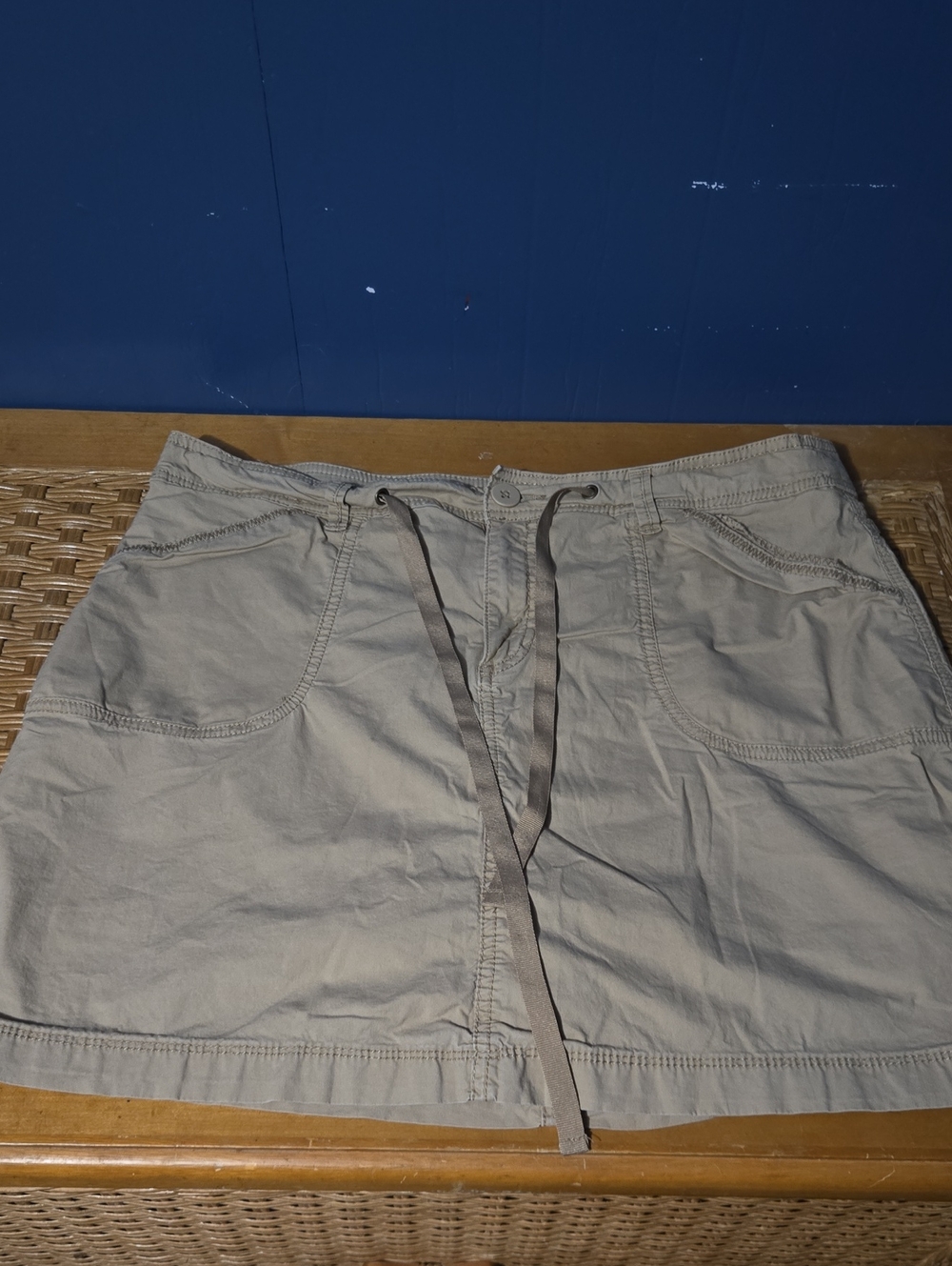 White Stag Light Gray Drawstring Skirt